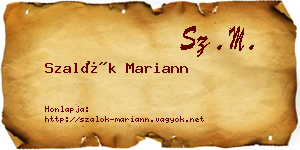 Szalók Mariann névjegykártya